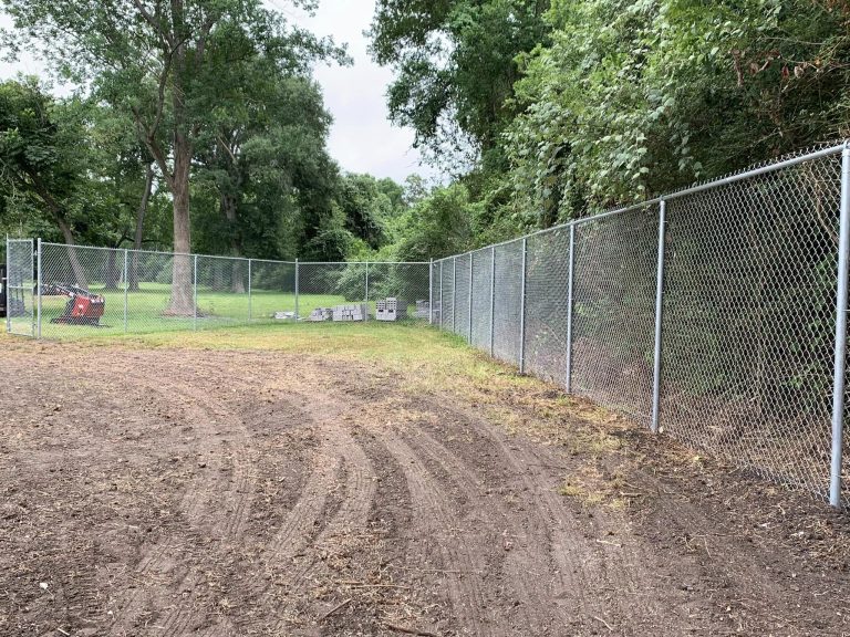 commercial Hurricane fencing installed in Lafayette Louisiana by Basin Fence